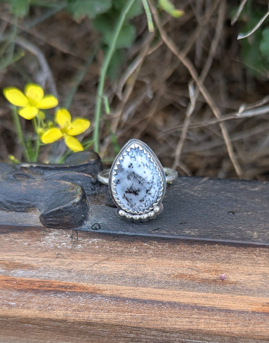 Dendritic Opal Wayfinder Ring
