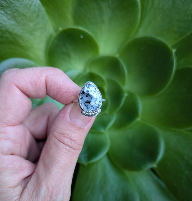 Dendritic Opal Wayfinder Ring