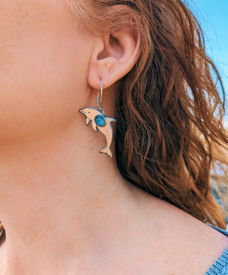 Dolphin Kyanite Earrings
