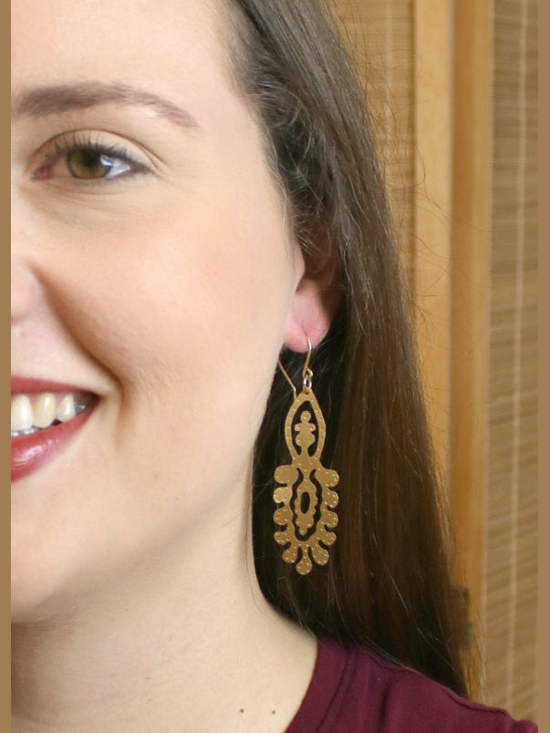 Brass Indo Earrings - Small