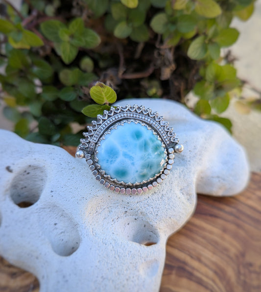 Larimar Ocean Sunset Ring