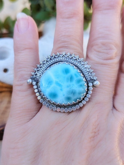 Larimar Ocean Sunset Ring