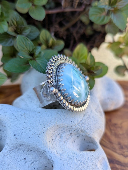 Larimar Ocean Sunset Ring