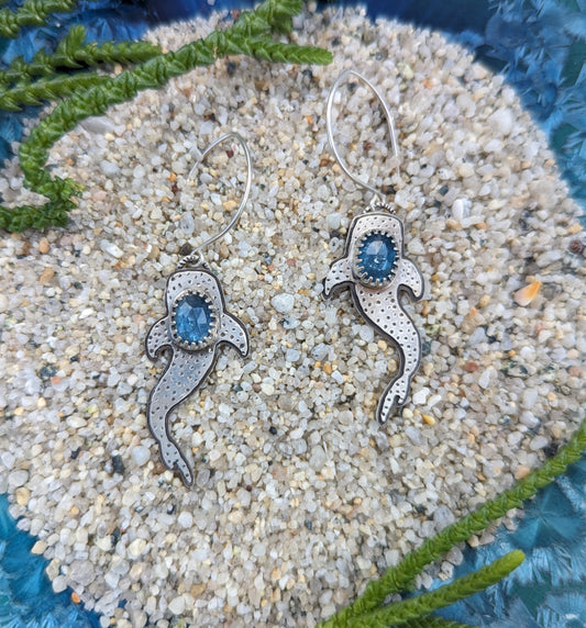 Whale Shark Kyanite Earrings