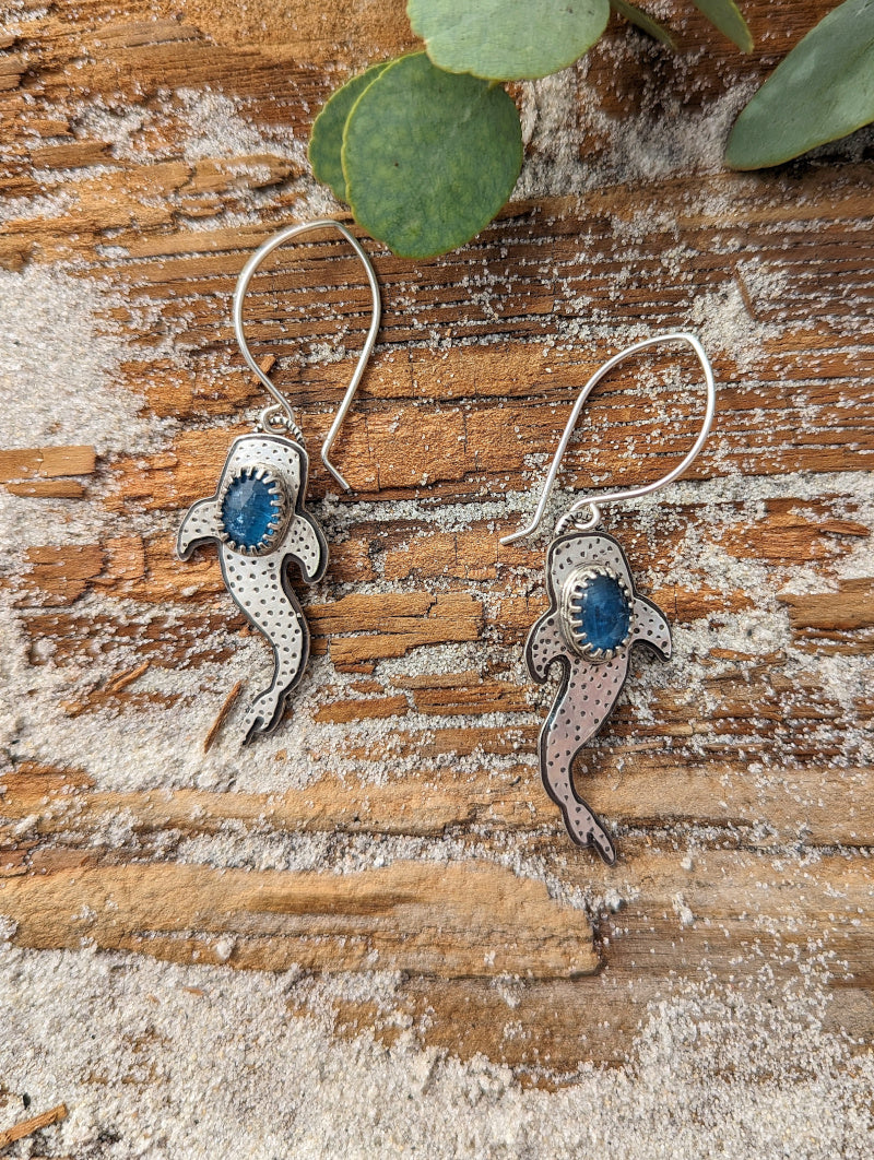 Whale Shark Kyanite Earrings