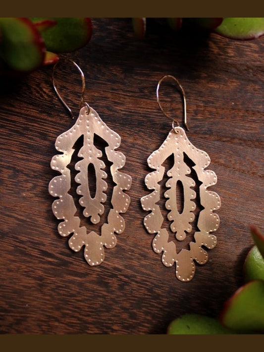 Brass Indo Earrings - Large