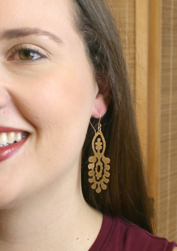 Brass Indo Earrings - Small