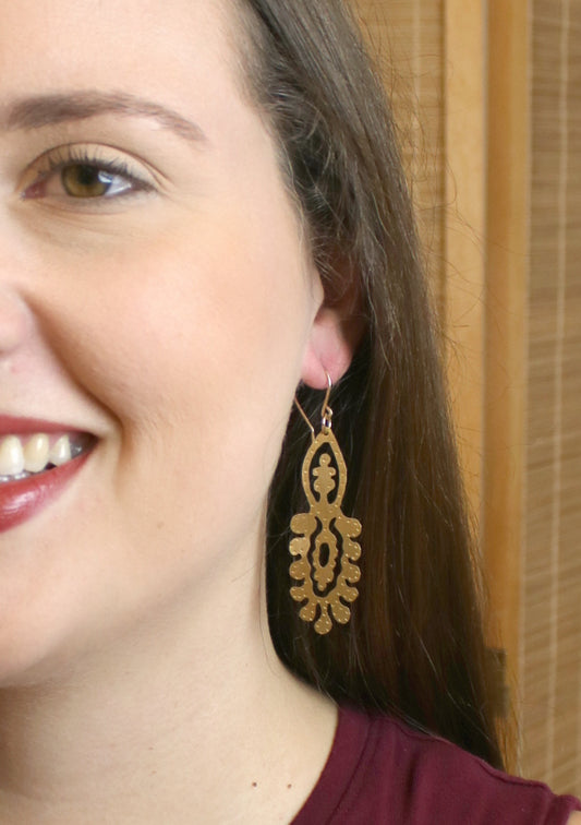 Brass Indo Earrings - Small